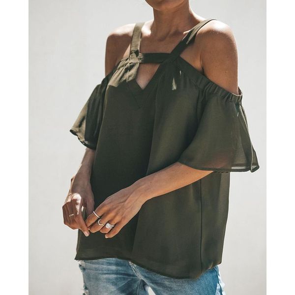 women's blouses & shirts trend summer women casual ruffles sleeve blouse fashion flower print v-neck shirt sling off-shoulder flared sl, White
women's blouses & shirts trend summer women casual ruffles sleeve blouse fashion flower print v-neck shirt sling off-shoulder flared sl, White