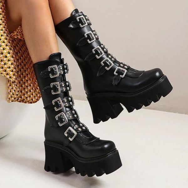 boots punk style knight spring autumn fashion hipster designer creative waterproof platform thick bottom rivet metal button, Black
boots punk style knight spring autumn fashion hipster designer creative waterproof platform thick bottom rivet metal button, Black