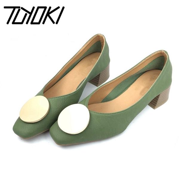 dress shoes tuyoki women pumps fashion square toe shallow thick heel slip on metal decoration pu leather ladies footwear size 35-39, Black
dress shoes tuyoki women pumps fashion square toe shallow thick heel slip on metal decoration pu leather ladies footwear size 35-39, Black