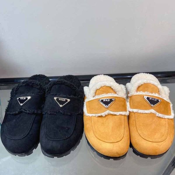 new flat bottom triangular wool slippers lazy muller shoes wear half for women outlets, Black
new flat bottom triangular wool slippers lazy muller shoes wear half for women outlets, Black