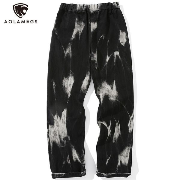 aolamegs jeans men tie dye print style denim pants baggy elastic waist straight trousers high street punk cool streetwear 210716, Blue
aolamegs jeans men tie dye print style denim pants baggy elastic waist straight trousers high street punk cool streetwear 210716, Blue