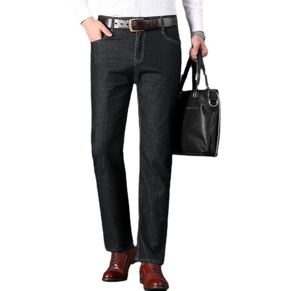 men's jeans fashion summer casual cool and refreshing high-waist straight-leg loose thin business trousers for men, Blue
men's jeans fashion summer casual cool and refreshing high-waist straight-leg loose thin business trousers for men, Blue
