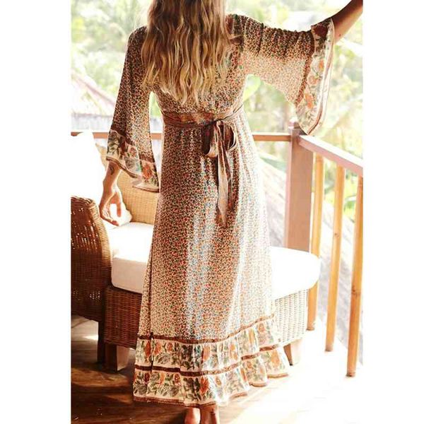 boho printed ruffled v-neck self belted sashes front open summer beach dress cotton tunic women beach wear maxi dress a252 210416, White;black
boho printed ruffled v-neck self belted sashes front open summer beach dress cotton tunic women beach wear maxi dress a252 210416, White;black
