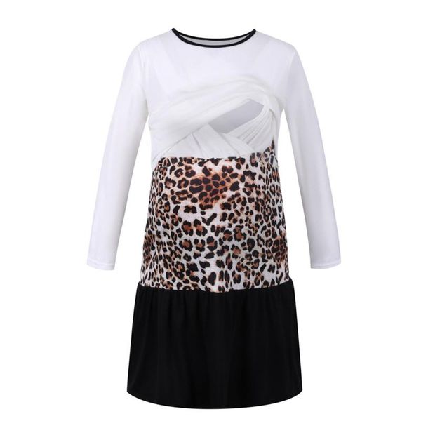 maternity dresses summer casual women's breasting long sleeve leopard print patchwork nursing dress clothes for pregnant women, White
maternity dresses summer casual women's breasting long sleeve leopard print patchwork nursing dress clothes for pregnant women, White