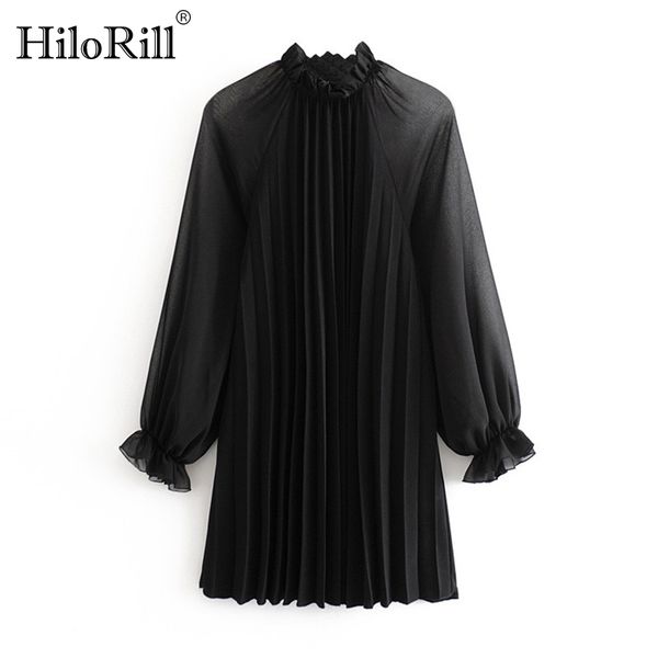women black pleated dress butterfly long sleeve mini see through ruffled collar casual female vestido 210508, Black;gray
women black pleated dress butterfly long sleeve mini see through ruffled collar casual female vestido 210508, Black;gray