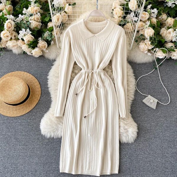 casual dresses korean autumn winter lady dress women lapel long sleeve lace up high waist loose thin fashion solid color vestidos q114, Black;gray
casual dresses korean autumn winter lady dress women lapel long sleeve lace up high waist loose thin fashion solid color vestidos q114, Black;gray