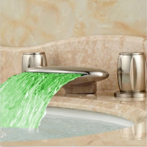 bathroom sink faucets nickel brushed waterfall basin faucet led spout vanity mixer tap dual handles
bathroom sink faucets nickel brushed waterfall basin faucet led spout vanity mixer tap dual handles