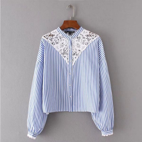 jacket Style elegant ladies striped print with sexy blouse lace hollow slices off women's shirts, Black;brown
jacket Style elegant ladies striped print with sexy blouse lace hollow slices off women's shirts, Black;brown