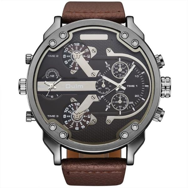 wristwatches 2021 oulm famous unique designer quartz watch oversized men's large watches herenhorloge relogio masculino uhren, Slivery;brown
wristwatches 2021 oulm famous unique designer quartz watch oversized men's large watches herenhorloge relogio masculino uhren, Slivery;brown