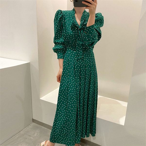 chic all match polka dots office lady slim elegant women work wear gentle a-line long dresses female vestidos 210421, Black;gray
chic all match polka dots office lady slim elegant women work wear gentle a-line long dresses female vestidos 210421, Black;gray