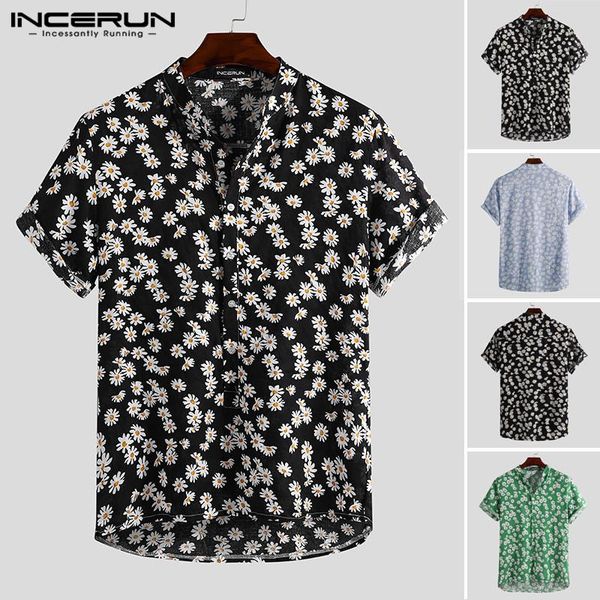 men's casual shirts summer flower print shirt men cotton streetwear stand collar 2021 fashion hawaiian beach short sleeve incerun, White;black
men's casual shirts summer flower print shirt men cotton streetwear stand collar 2021 fashion hawaiian beach short sleeve incerun, White;black