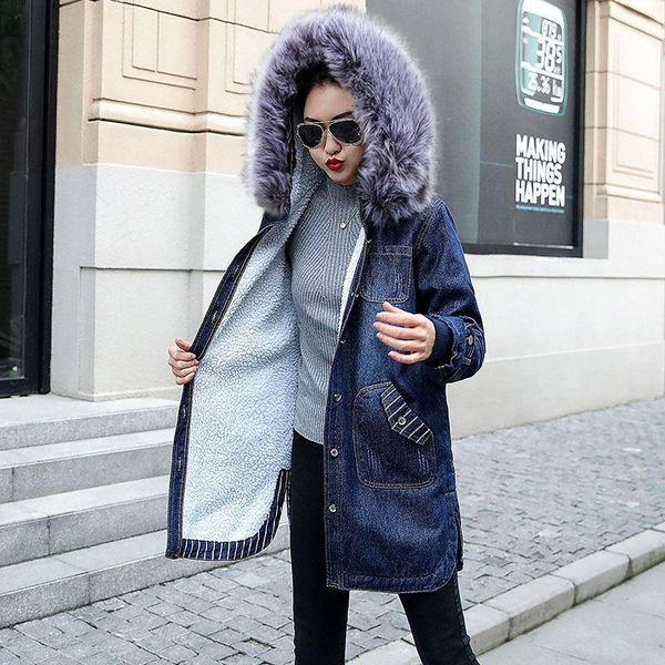 women's jackets warm wool lining winter denim jacket for women 2021 european style jean plus size 5xl coat chaqueta mujer, Black;brown
women's jackets warm wool lining winter denim jacket for women 2021 european style jean plus size 5xl coat chaqueta mujer, Black;brown
