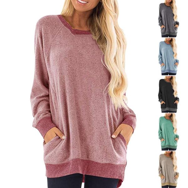 women's hoodies & sweatshirts 2021 s autumn winter round neck color matching pocket long sleeve sweatshirt casual t-shirt, Black
women's hoodies & sweatshirts 2021 s autumn winter round neck color matching pocket long sleeve sweatshirt casual t-shirt, Black