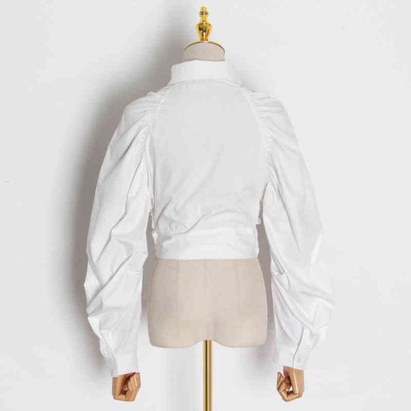 twotwinstyle casual ruched women blouse lapel collar lantern long sleeve hollow out short shirt female fashion clothing 2021 new, White
twotwinstyle casual ruched women blouse lapel collar lantern long sleeve hollow out short shirt female fashion clothing 2021 new, White
