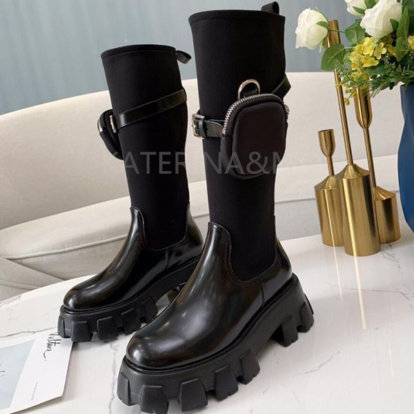boots long knee high real leather women genuine round toe platform slip-on pocket bag decor ladies fashion shoes, Black
boots long knee high real leather women genuine round toe platform slip-on pocket bag decor ladies fashion shoes, Black