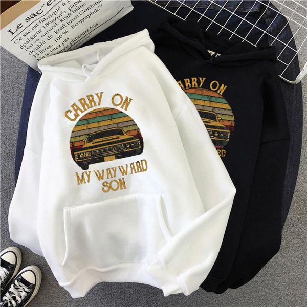 women's hoodies & sweatshirts supernatural vintage women carry on my wayward son dark heather print sweatshirt autumn spring hoodie, Black
women's hoodies & sweatshirts supernatural vintage women carry on my wayward son dark heather print sweatshirt autumn spring hoodie, Black