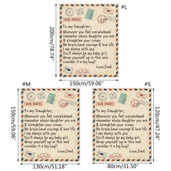 blankets fleece blanket to my daughter son wife letter printed quilts air mail 85la
blankets fleece blanket to my daughter son wife letter printed quilts air mail 85la