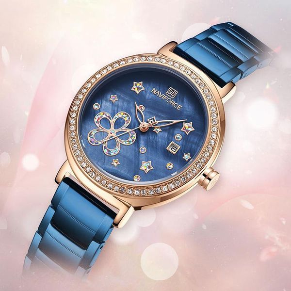 wristwatches naviforce fashion casual women's watches quartz diamond stainless steel band watch, Slivery;brown
wristwatches naviforce fashion casual women's watches quartz diamond stainless steel band watch, Slivery;brown