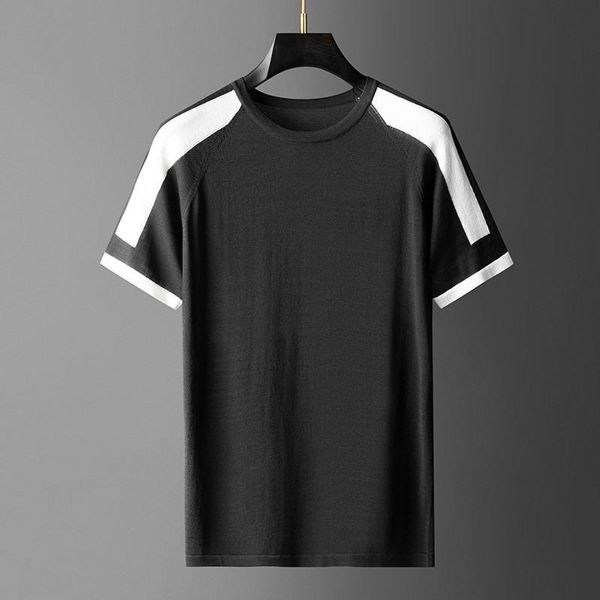 men's t-shirts 2021 summer knitted t shirt men stitching short sleeve o-neck tees casual business social clothing streetwear t-shirt, White;black
men's t-shirts 2021 summer knitted t shirt men stitching short sleeve o-neck tees casual business social clothing streetwear t-shirt, White;black