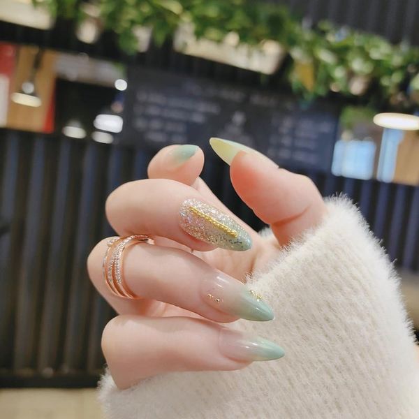 24pcs gradient long removable wear finished product manicure patch false nails, Red;gold
24pcs gradient long removable wear finished product manicure patch false nails, Red;gold