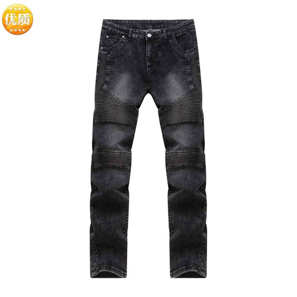 men's jeans motorcycle three dimensional cutting slim elastic leggings motorcycle men's jeans, Blue
men's jeans motorcycle three dimensional cutting slim elastic leggings motorcycle men's jeans, Blue
