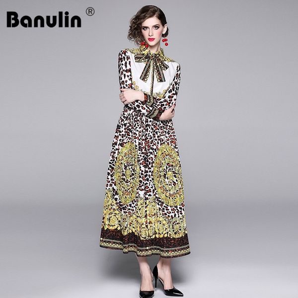 banulin autumn leopard vintage print maxi dress women runway es vestidos de fiesta long sleeve slim pleated 210603, Black;gray
banulin autumn leopard vintage print maxi dress women runway es vestidos de fiesta long sleeve slim pleated 210603, Black;gray