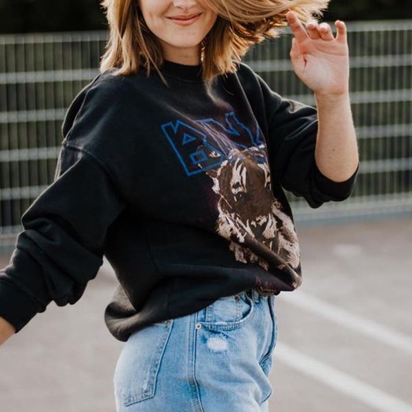 women's hoodies & sweatshirts 100%cotton letter tiger roaring print pattern vintage stylish sweatshirt women 2021 autumn warm winter lo, Black
women's hoodies & sweatshirts 100%cotton letter tiger roaring print pattern vintage stylish sweatshirt women 2021 autumn warm winter lo, Black