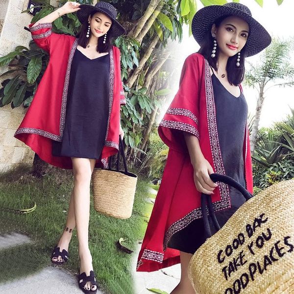 women's blouses & shirts 2021 embroidery kimono cardigan summer beach chiffon long female blue black white women boho femininas
women's blouses & shirts 2021 embroidery kimono cardigan summer beach chiffon long female blue black white women boho femininas