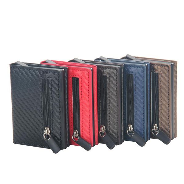 card holders anti-theft id holder porte carte thin aluminium metal wallets pocket case bank box with magnetic button, Brown;gray
card holders anti-theft id holder porte carte thin aluminium metal wallets pocket case bank box with magnetic button, Brown;gray