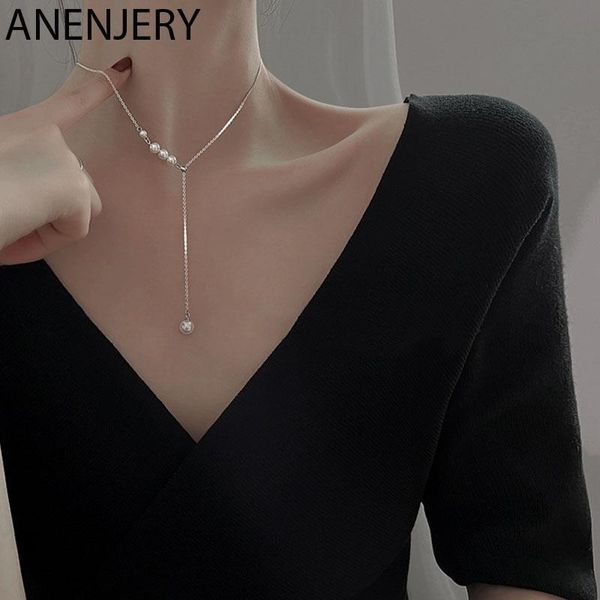chains evimi 925 sterling silver pearl tassel adjustable necklace for women french simple light luxury clavicle chain gift
chains evimi 925 sterling silver pearl tassel adjustable necklace for women french simple light luxury clavicle chain gift