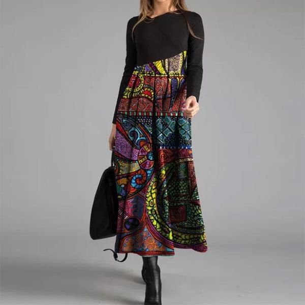 casual dresses autumn winter patchwork women dress vintage retro long sleeve party midi vestidos, Black;gray
casual dresses autumn winter patchwork women dress vintage retro long sleeve party midi vestidos, Black;gray