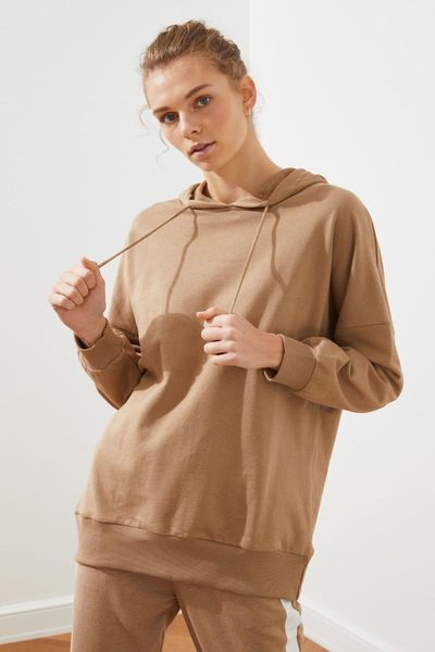 women's hoodies & sweatshirts trendyol back printed long oversize knitted sweatshirt twoaw21sw0007, Black
women's hoodies & sweatshirts trendyol back printed long oversize knitted sweatshirt twoaw21sw0007, Black