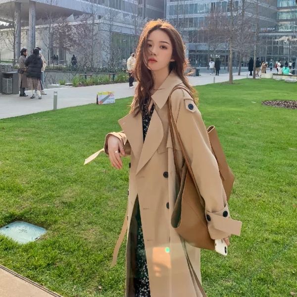 women's trench coats long classic windbreaker waterproof british high-end english style autumn winter gabadian solid color size coat a8, Tan;black
women's trench coats long classic windbreaker waterproof british high-end english style autumn winter gabadian solid color size coat a8, Tan;black