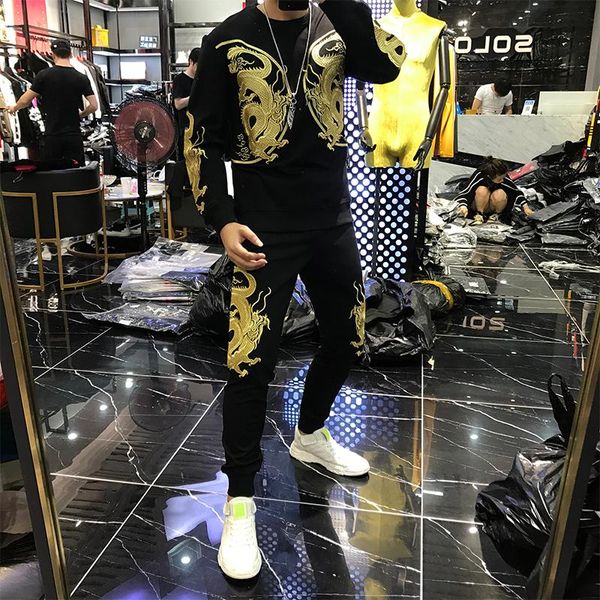 men's tracksuits high-quality chinese style embroidered high-grade self-cultivation hoodie two-piece leisure sports, Gray
men's tracksuits high-quality chinese style embroidered high-grade self-cultivation hoodie two-piece leisure sports, Gray