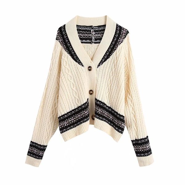 fall winter women oversized jacquard knit cardigan long sleeves v-neck loose sweater casual fashion chic 210420, White;black
fall winter women oversized jacquard knit cardigan long sleeves v-neck loose sweater casual fashion chic 210420, White;black