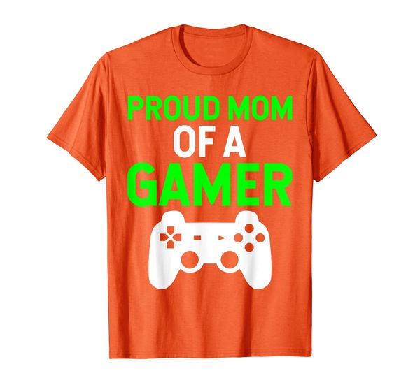 mom funny gift - proud mom of a gamer t-shirt, White;black