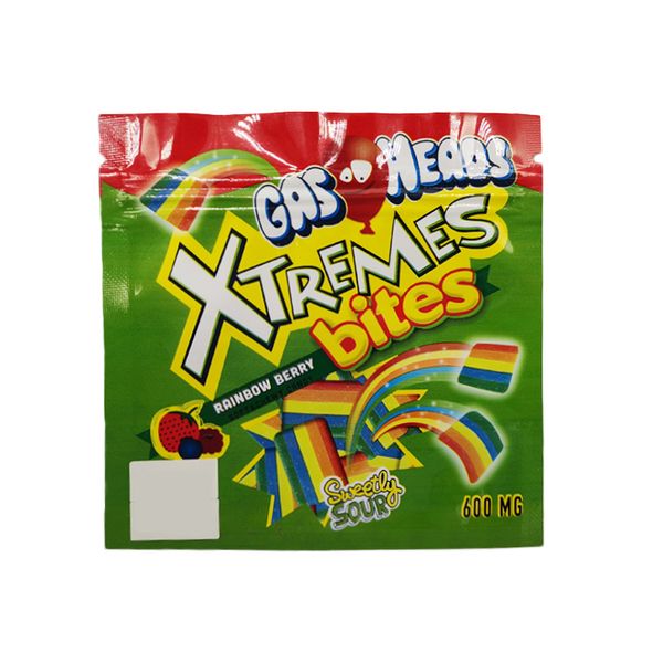 gasheads xtremes bite edible mylar packaging bags medicated bites sourfuls rainbow berry flavors sweety sour zipper candy plastic package 4*
gasheads xtremes bite edible mylar packaging bags medicated bites sourfuls rainbow berry flavors sweety sour zipper candy plastic package 4*