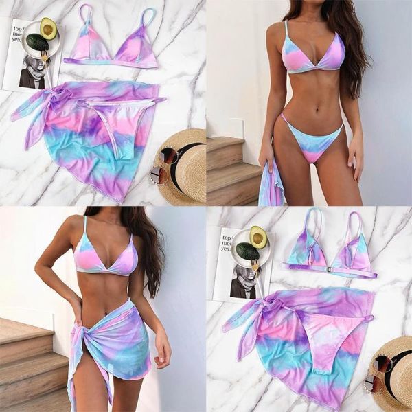 women's swimwear tie dye bikini women female swimsuit 2021 wear swim with pieces sarong three suit bathing set bath p9h5, White;black
women's swimwear tie dye bikini women female swimsuit 2021 wear swim with pieces sarong three suit bathing set bath p9h5, White;black