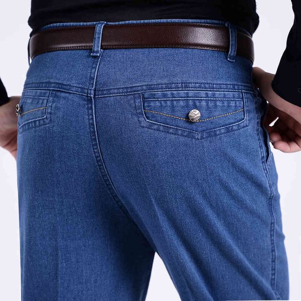 spring and autumn loose straight business four seasons jeans middle aged men's pants, Blue
spring and autumn loose straight business four seasons jeans middle aged men's pants, Blue