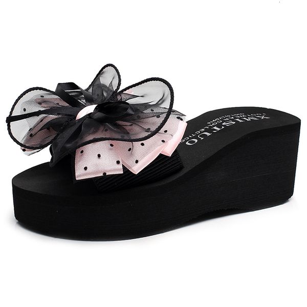 slippers summer beach slides casual women shoes sweet bowknot wedge flower sandals open toe outdoor fashion lady flip flops jnin, Black
slippers summer beach slides casual women shoes sweet bowknot wedge flower sandals open toe outdoor fashion lady flip flops jnin, Black