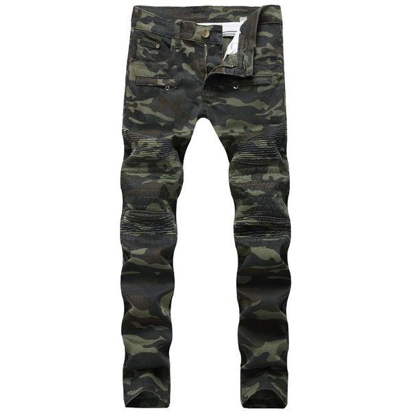 men's jeans army green camouflage men fashion stretch slim fit pleated straight leg male causal skinny denim trousers streetwear, Blue
men's jeans army green camouflage men fashion stretch slim fit pleated straight leg male causal skinny denim trousers streetwear, Blue