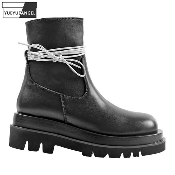 womens motorcycle bikers boots fashion bandage design platform shoes cow split leather round toe short ladies white, Black
womens motorcycle bikers boots fashion bandage design platform shoes cow split leather round toe short ladies white, Black