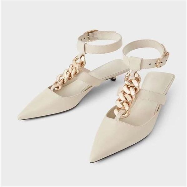 sandals summer 2021 fashion sheettoe with low heels for women metal chain embellishing pointed toe kitten, Black
sandals summer 2021 fashion sheettoe with low heels for women metal chain embellishing pointed toe kitten, Black