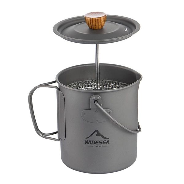 widesea camping coffee pot titanium outdoor 750ml with french press maker multi-functional travel mug water bottle
widesea camping coffee pot titanium outdoor 750ml with french press maker multi-functional travel mug water bottle