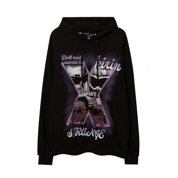 high street fashion brand rap avatar large size hoodie for men and women in autumn and winter, Black
high street fashion brand rap avatar large size hoodie for men and women in autumn and winter, Black