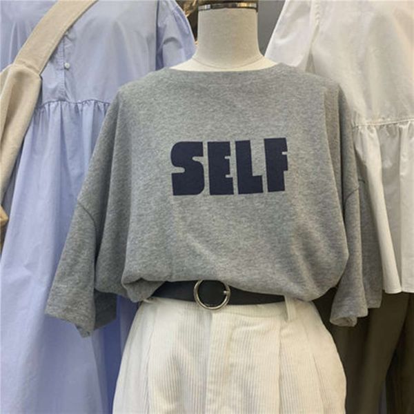 women's t-shirt south korea dongdamen short sleeve 2021 summer dress fashion printed letter loose and versatile oqg2, White
women's t-shirt south korea dongdamen short sleeve 2021 summer dress fashion printed letter loose and versatile oqg2, White