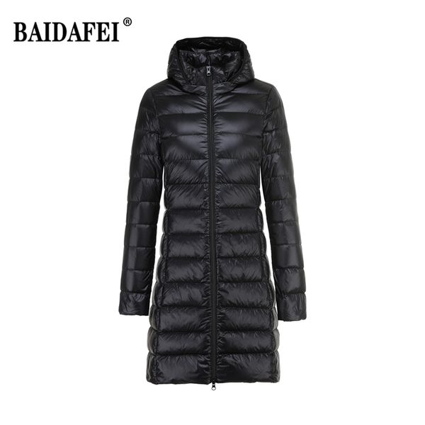 women's lightweight water-resistant packable puffer coat hood removable women female portable fluffy long jackets 211018, Black
women's lightweight water-resistant packable puffer coat hood removable women female portable fluffy long jackets 211018, Black