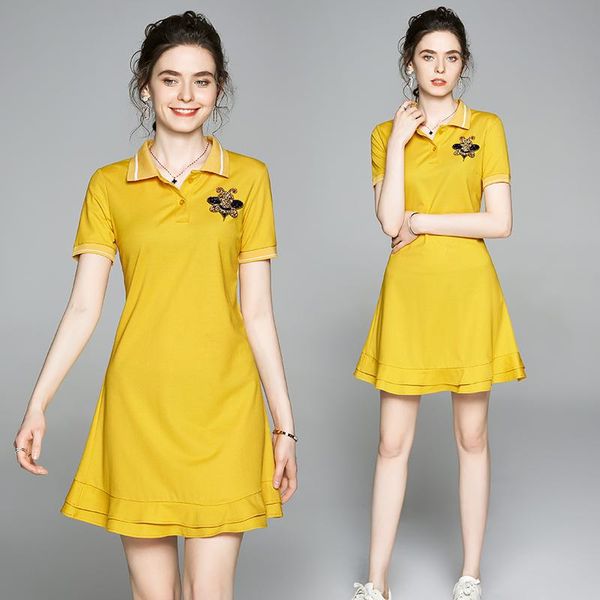 casual dresses hayblst brand t shirt dress women 2021 summer short sleeves plus size clothes vestidos european style clothing, Black;gray
casual dresses hayblst brand t shirt dress women 2021 summer short sleeves plus size clothes vestidos european style clothing, Black;gray