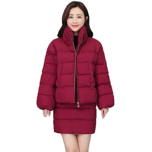 women's two piece pants thick warm cotton 2 set women winter jacket korean padded coat short skirt sweet womens clothing a801, White
women's two piece pants thick warm cotton 2 set women winter jacket korean padded coat short skirt sweet womens clothing a801, White