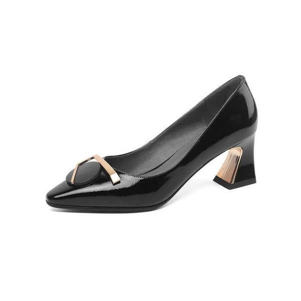 autumn square high heels pumps black patent leather elegant office lady pointed toe party shoes women dress
autumn square high heels pumps black patent leather elegant office lady pointed toe party shoes women dress